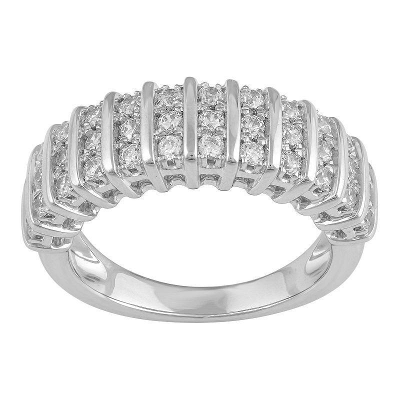 Sterling Silver 3/4 Carat T.W. Diamond Anniversary Ring, Womens Product Image