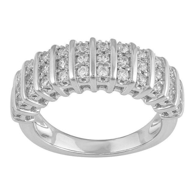 Sterling Silver 3/4 Carat T.W. Diamond Anniversary Ring, Womens Product Image