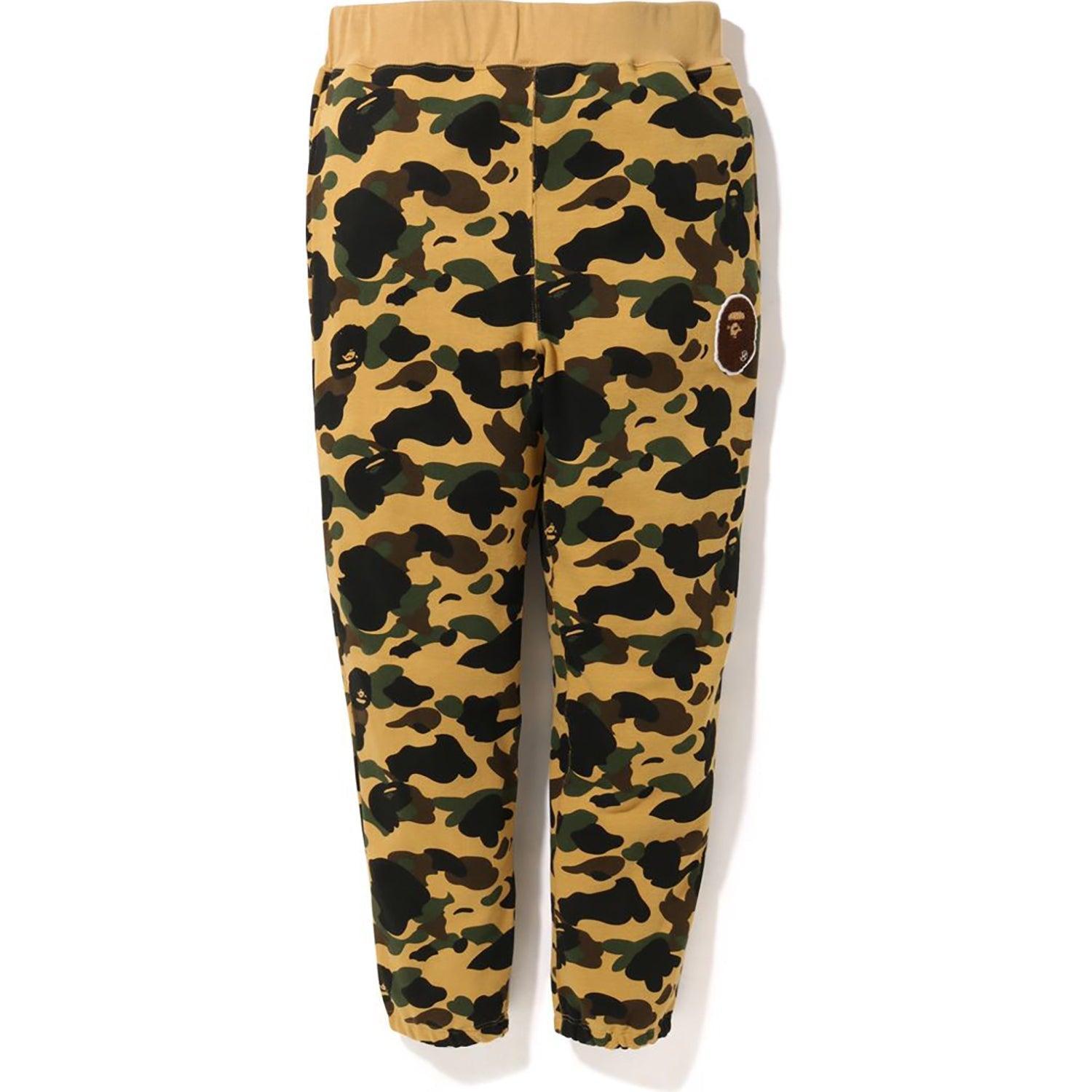 BAPE 1st Camo Ape Head Patched Sweat Pants Mens In Yellow Product Image