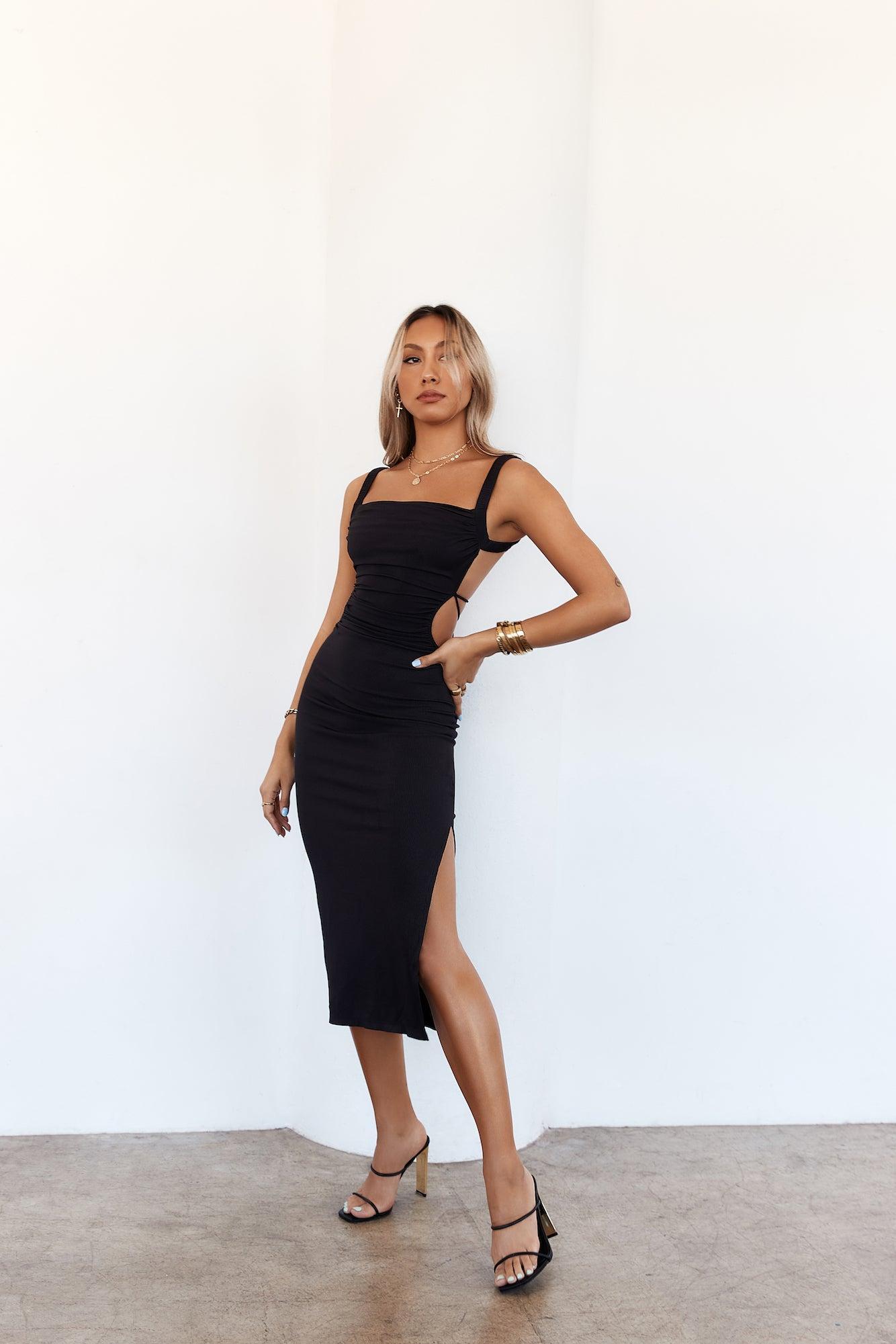 Frose On Repeat Midi Dress Black Product Image