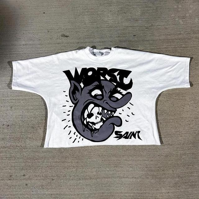 Vintage Worst Saint Art Graphic Cotton T-Shirt Product Image