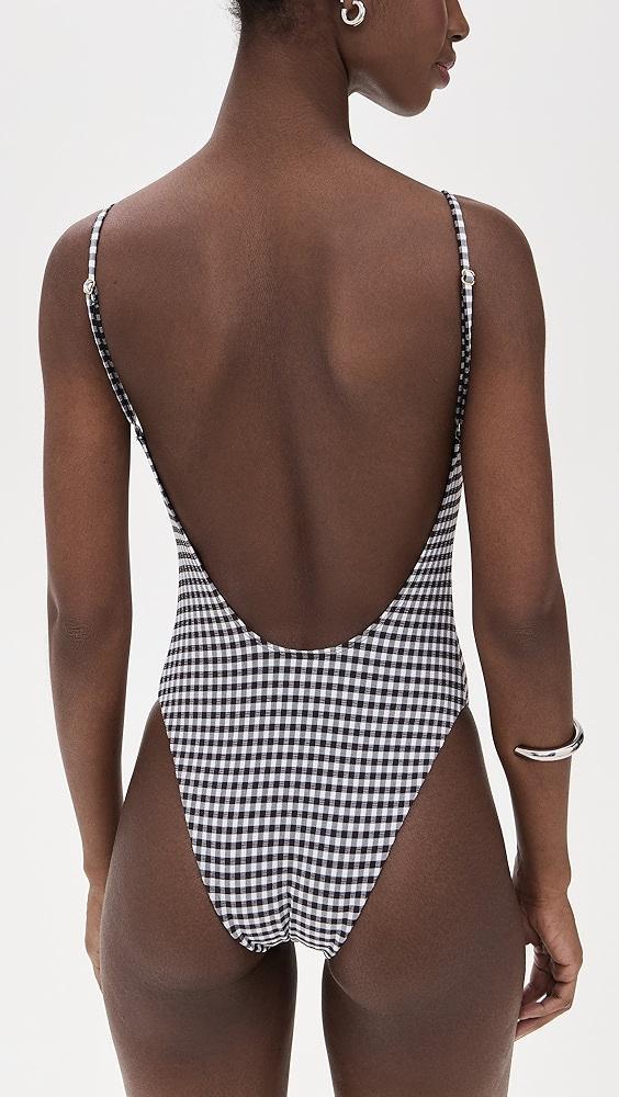 Frankies Bikinis Juliet Seersucker Gingham One Piece | Shopbop Product Image