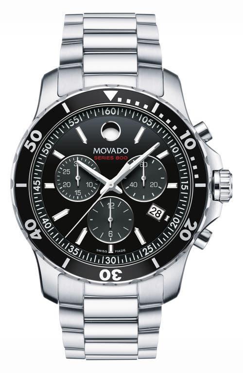 Men's Movado Series 800Â® Chronograph Watch with Blue Dial (Model: 2600141) Product Image