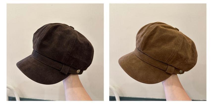 Plain Faux Suede Military Cap Product Image