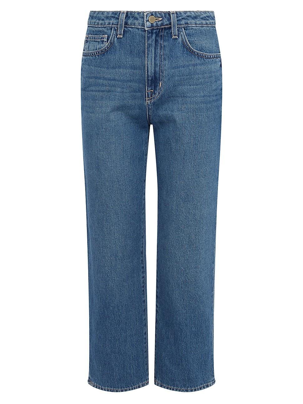 Womens June Crop Wide-Leg Jeans Product Image