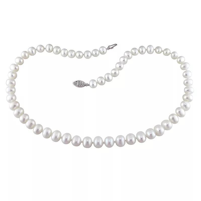 Stella Grace Freshwater Cultured Pearl Strand Necklace, Womens Sterling Silver Product Image