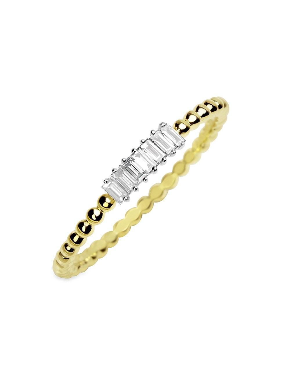 Womens 14K Gold & Diamond Stacking Ring Product Image