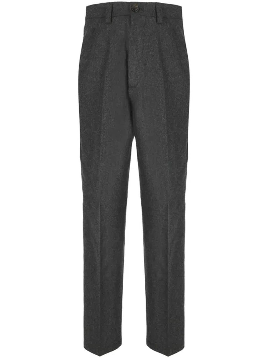 Pleated Tailored Trousers In Grey Product Image