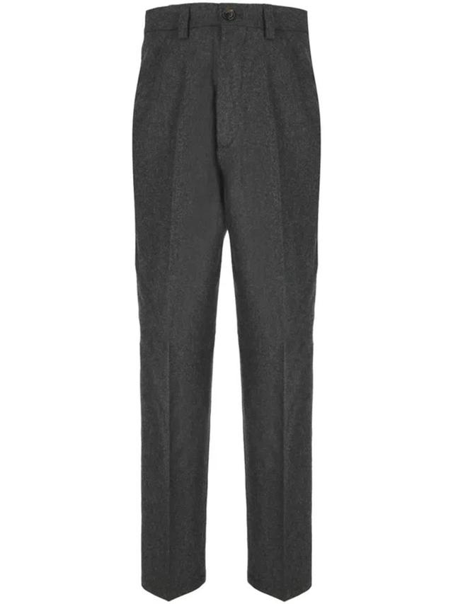 Pleated Tailored Trousers In Grey Product Image