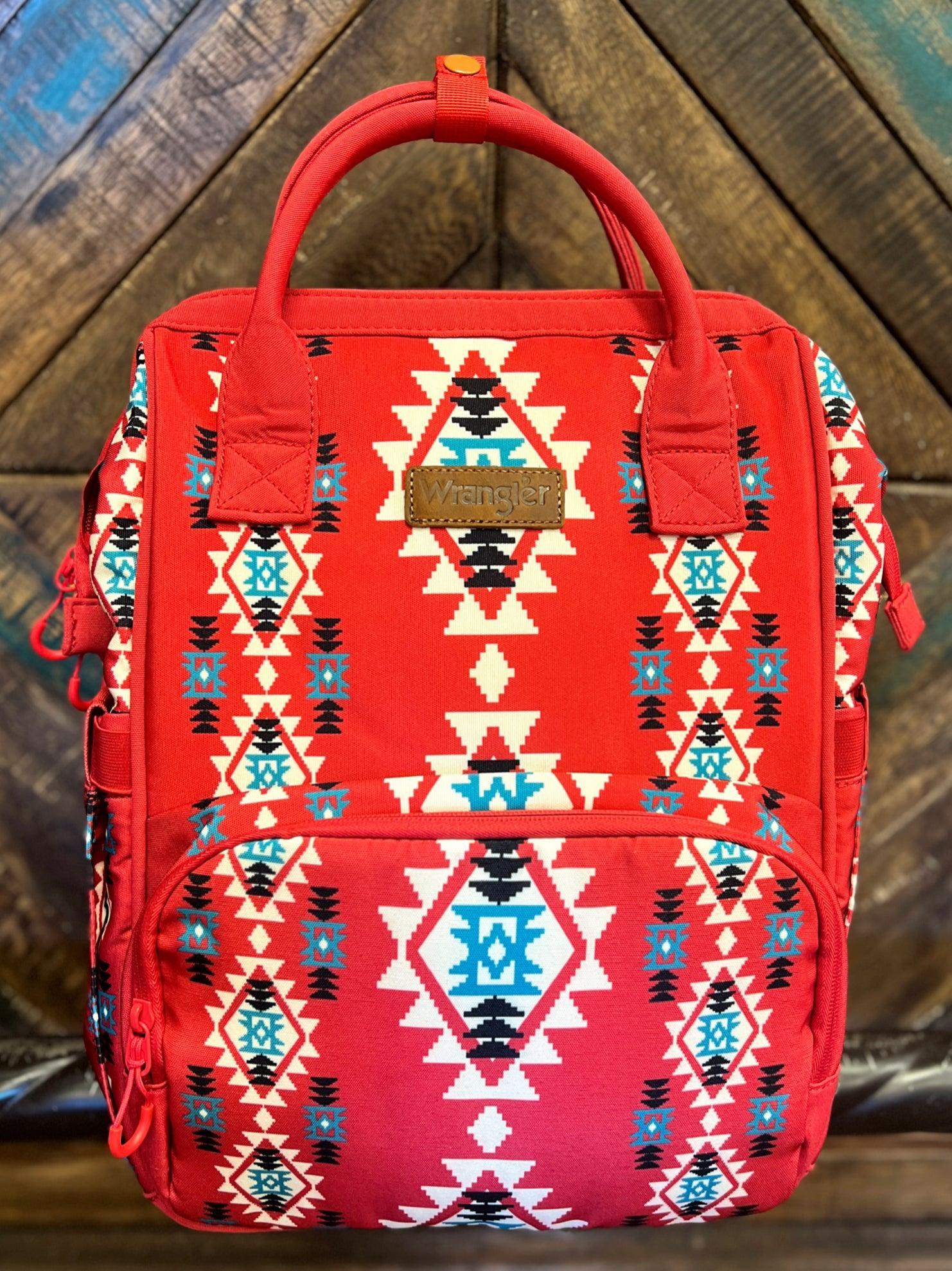 The Original Wrangler Diaper Bag -Red Aztec Product Image