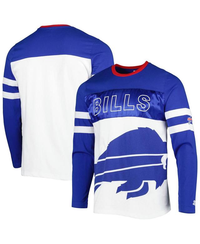 Mens Starter Royal/White Buffalo Bills Halftime Long Sleeve T-Shirt Product Image