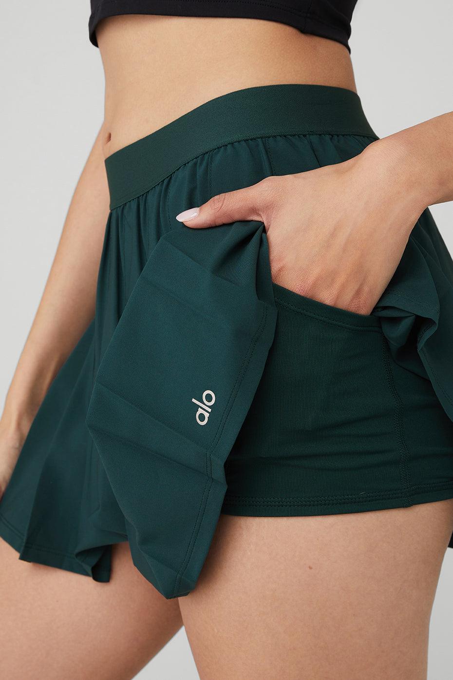 Varsity Tennis Skirt - Midnight Green Female Product Image