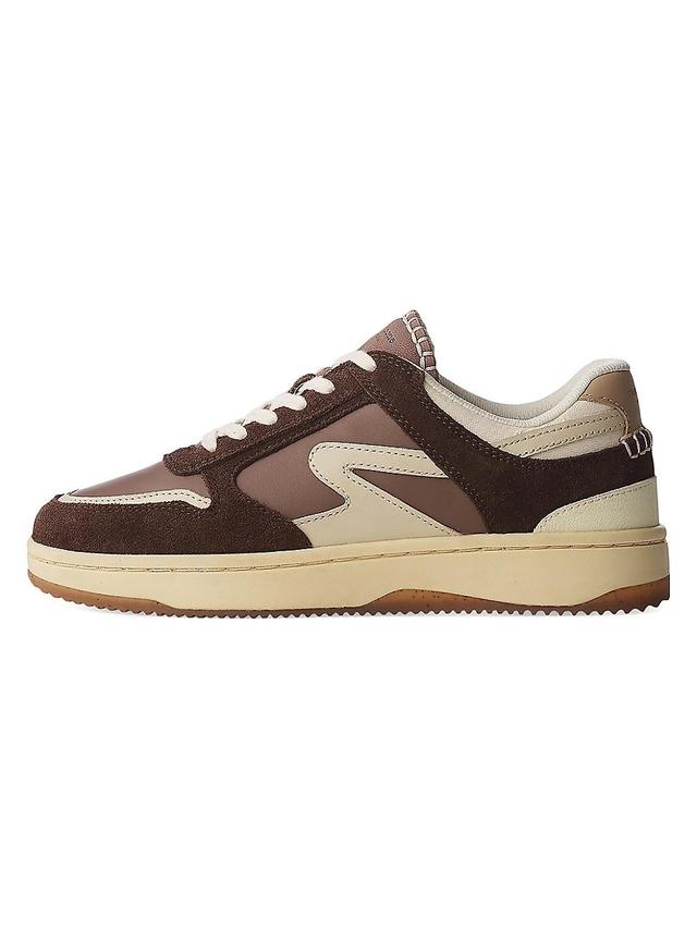 Womens Retro Leather Tennis Sneakers Product Image