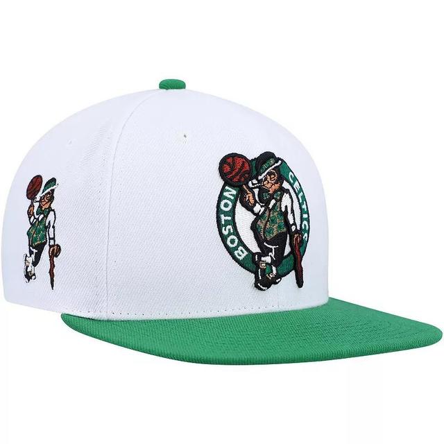 Mens Mitchell & Ness /Green Boston Celtics Side Core 2.0 Snapback Hat Product Image