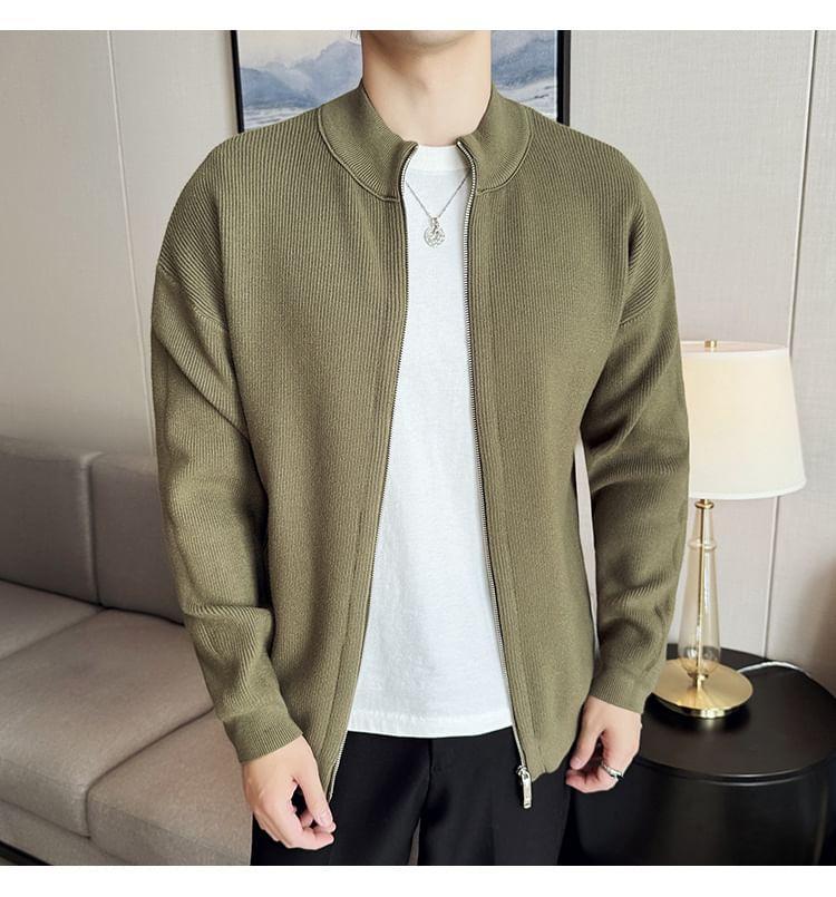 Plain Zip Cardigan Product Image