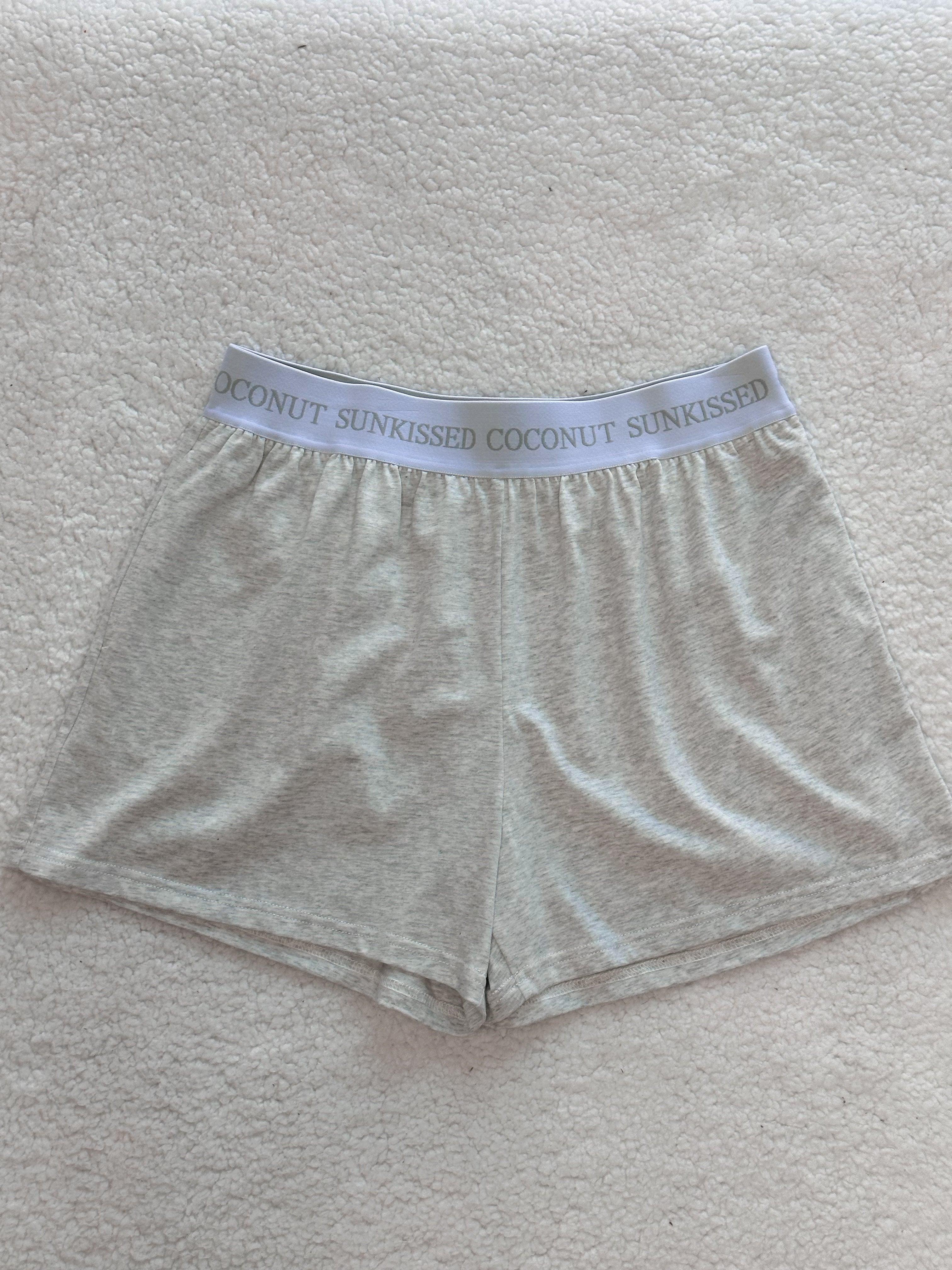 Pearl Grey Basic Watercolor Shorts Product Image