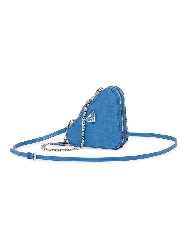 Womens Saffiano Leather Mini Pouch Product Image