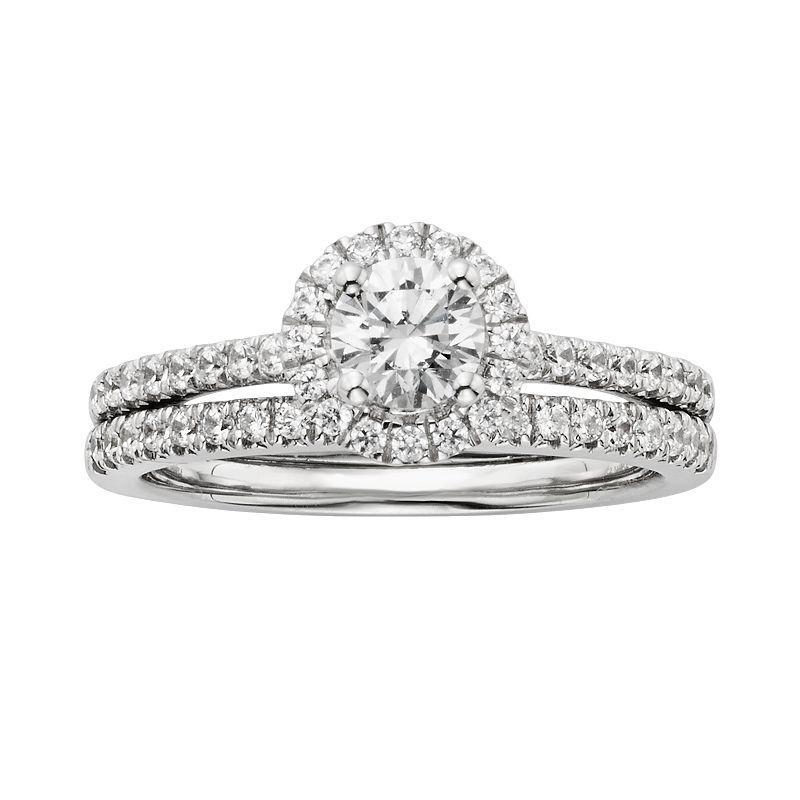 IGL Certified Diamond Engagement Ring Set in 14k White Gold (1 ct. T.W.), Womens, Size: 7 Product Image