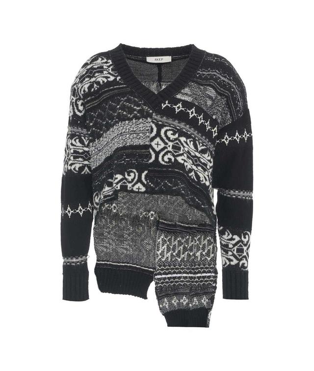 Asymmetric wool blend sweater Product Image