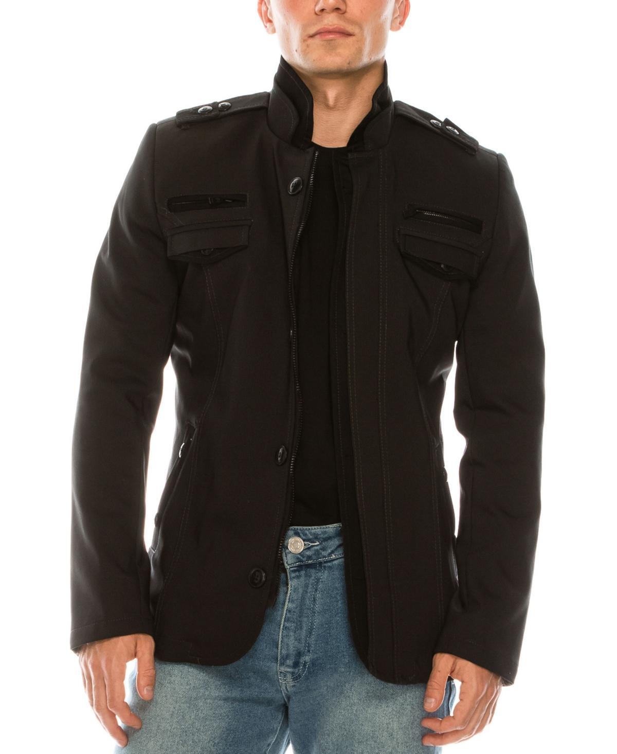 Ron Tomson Mens Modern Epaulette Shoulder Sports Jacket Product Image