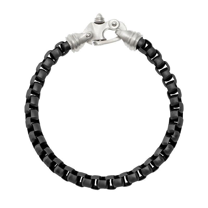 LYNX Stainless Steel Mens Bracelet Black Product Image