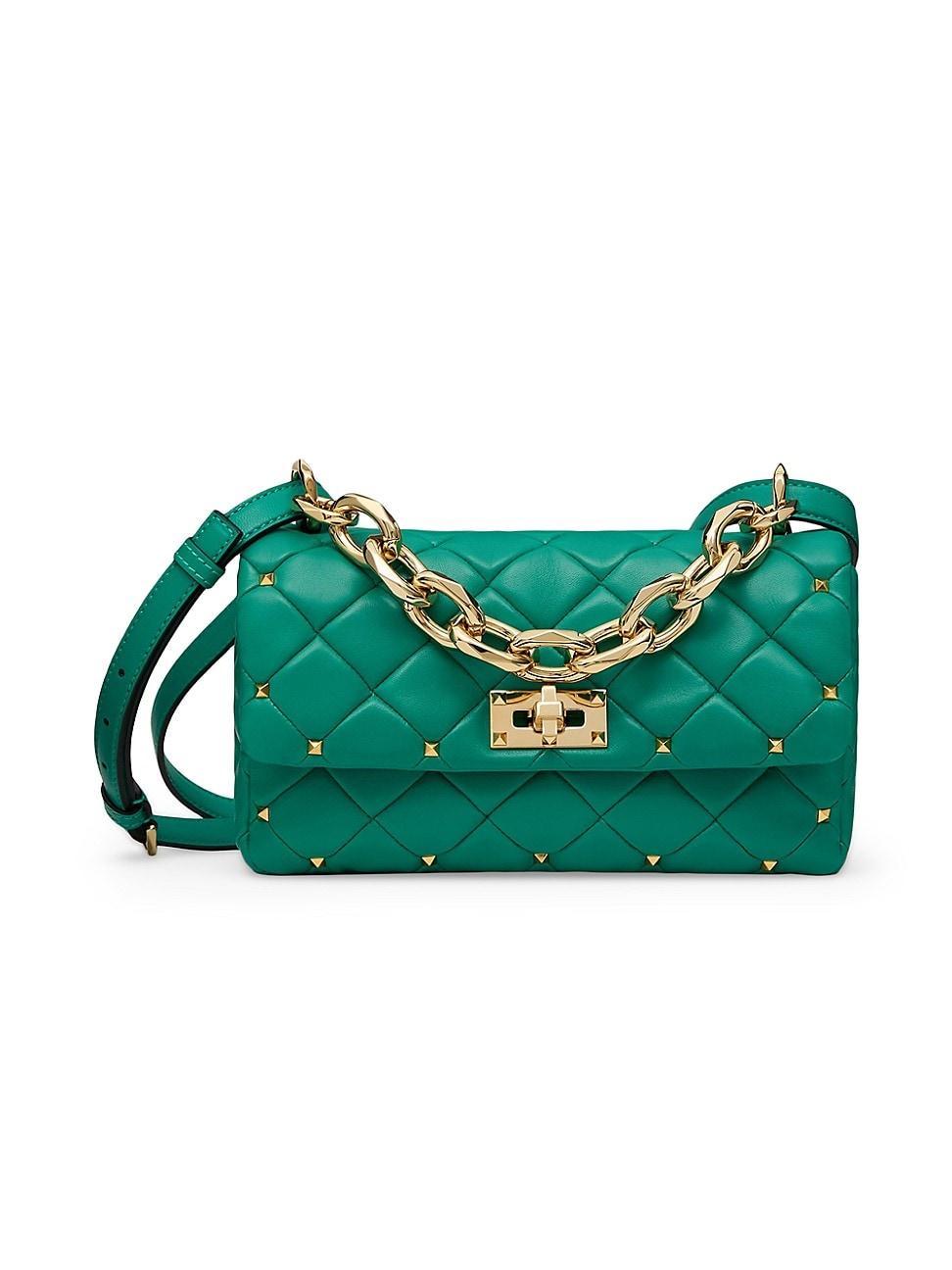 Womens Rockstud Spike in Nappa Patchwork Bag Product Image