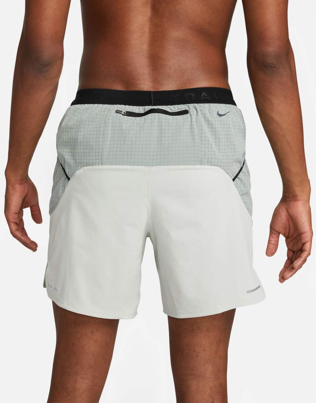 Nike Running Dri-FIT Train 5inch shorts in gray Product Image