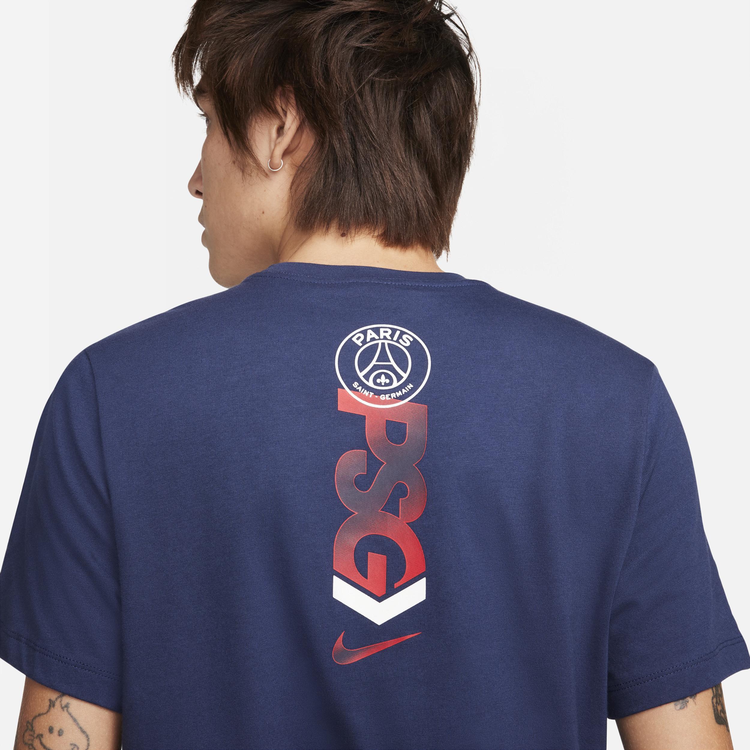 Mens Nike Navy Paris Saint-Germain Mercurial Sleeve T-Shirt Product Image