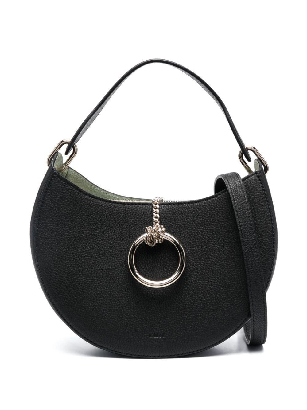 Leather Harlene Bag With Chain In Black Product Image