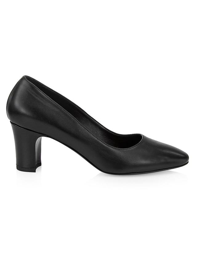 Womens Luisa 65MM Leather Block-Heel Pumps Product Image