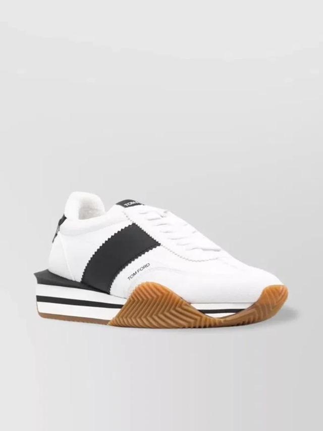 James Suede Eco-friendly Material Sneakers In White Product Image