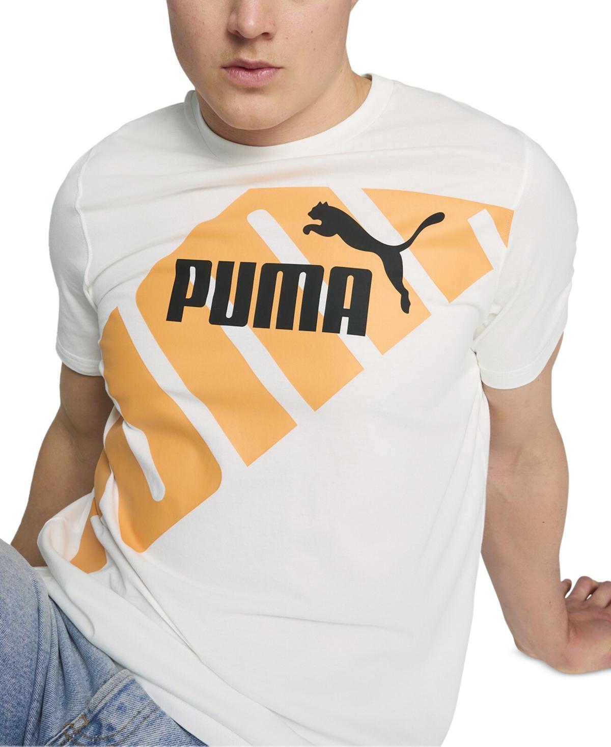 Puma Mens Power Logo Graphic Crewneck T-Shirt Product Image