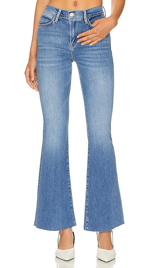 FRAME Le Easy Flare Raw Hem Jeans Product Image