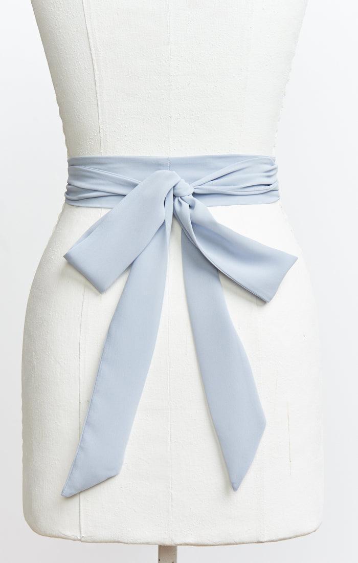 Bridesmaid Sash ~ Steel Blue Chiffon Product Image