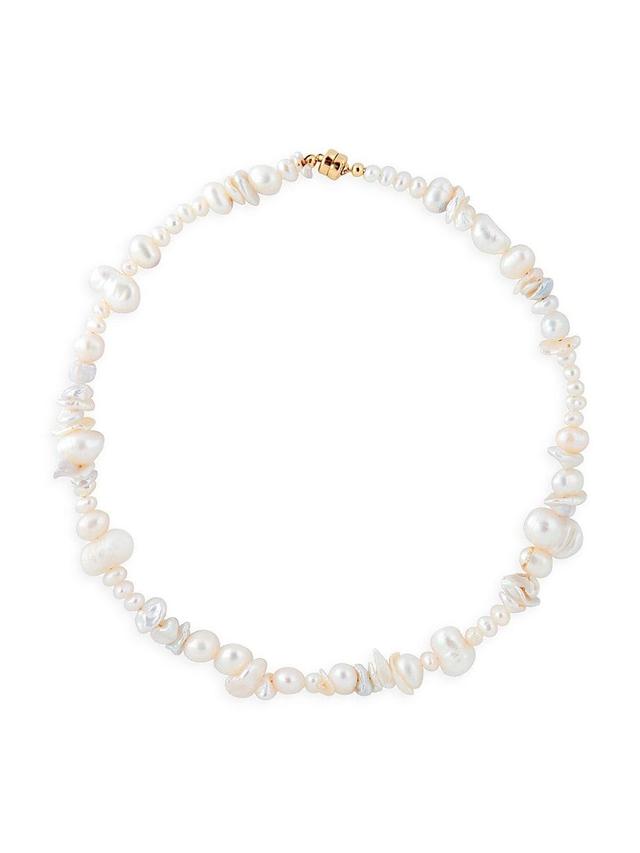 Womens Naxos 14K Gold-Plated & Freshwater Pearl Necklace Product Image