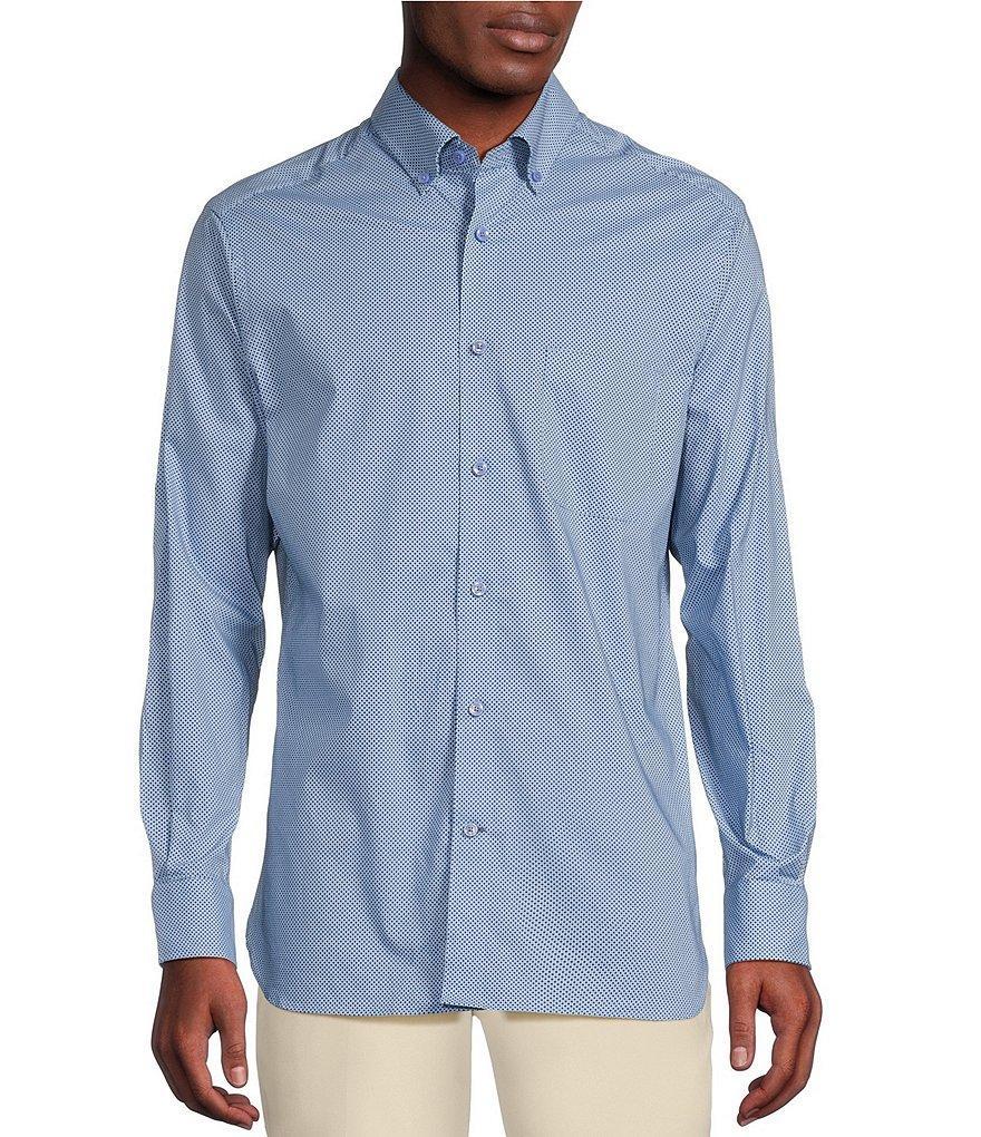 Daniel Cremieux Signature Label Sateen Micro-Print Long Sleeve Woven Shirt Product Image