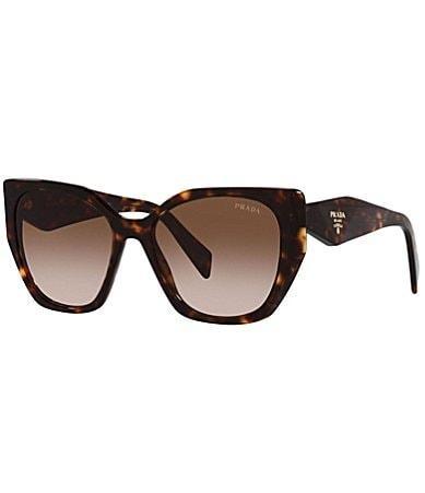 Prada 56mm Gradient Polarized Rectangular Sunglasses Product Image