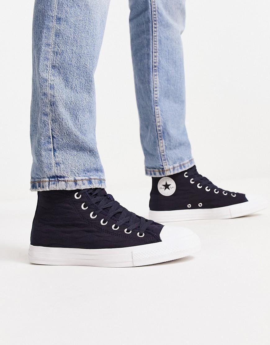 Converse Chuck Taylor All Star quilted cozy utility sneakers in black Product Image