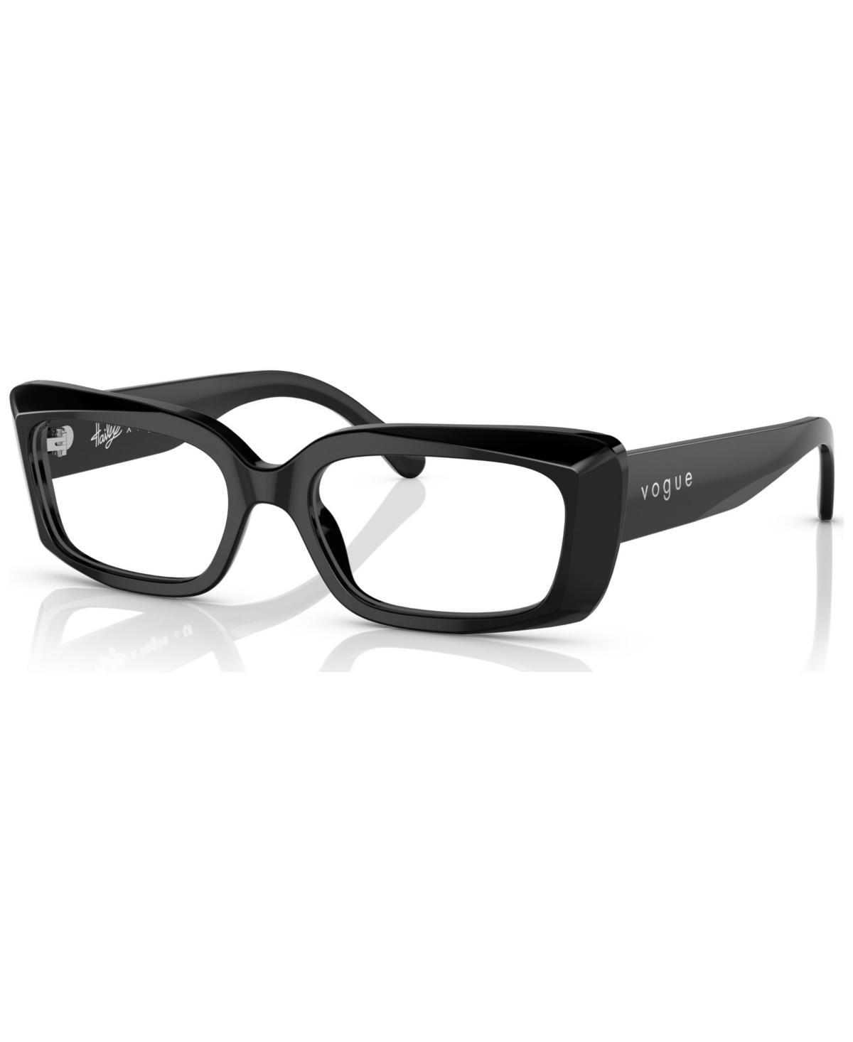 Vogue Eyewear Womens Rectangle Eyeglasses, VO544152-o - Black Product Image