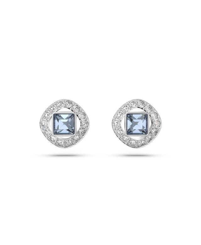 Womens Angelic Rhodium-Plated & Crystal Stud Earrings Product Image