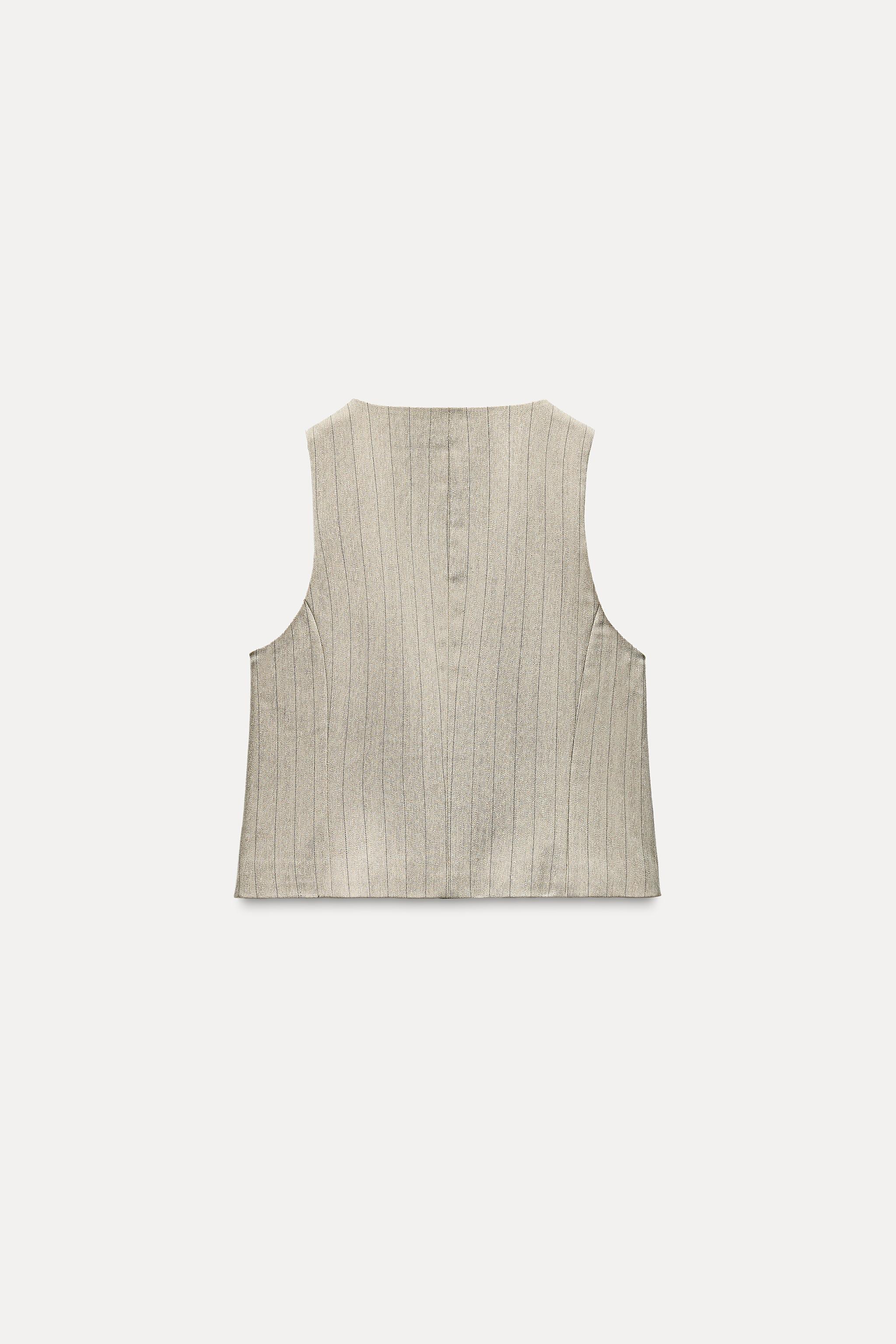 STRIPED HERRINGBONE VEST product image