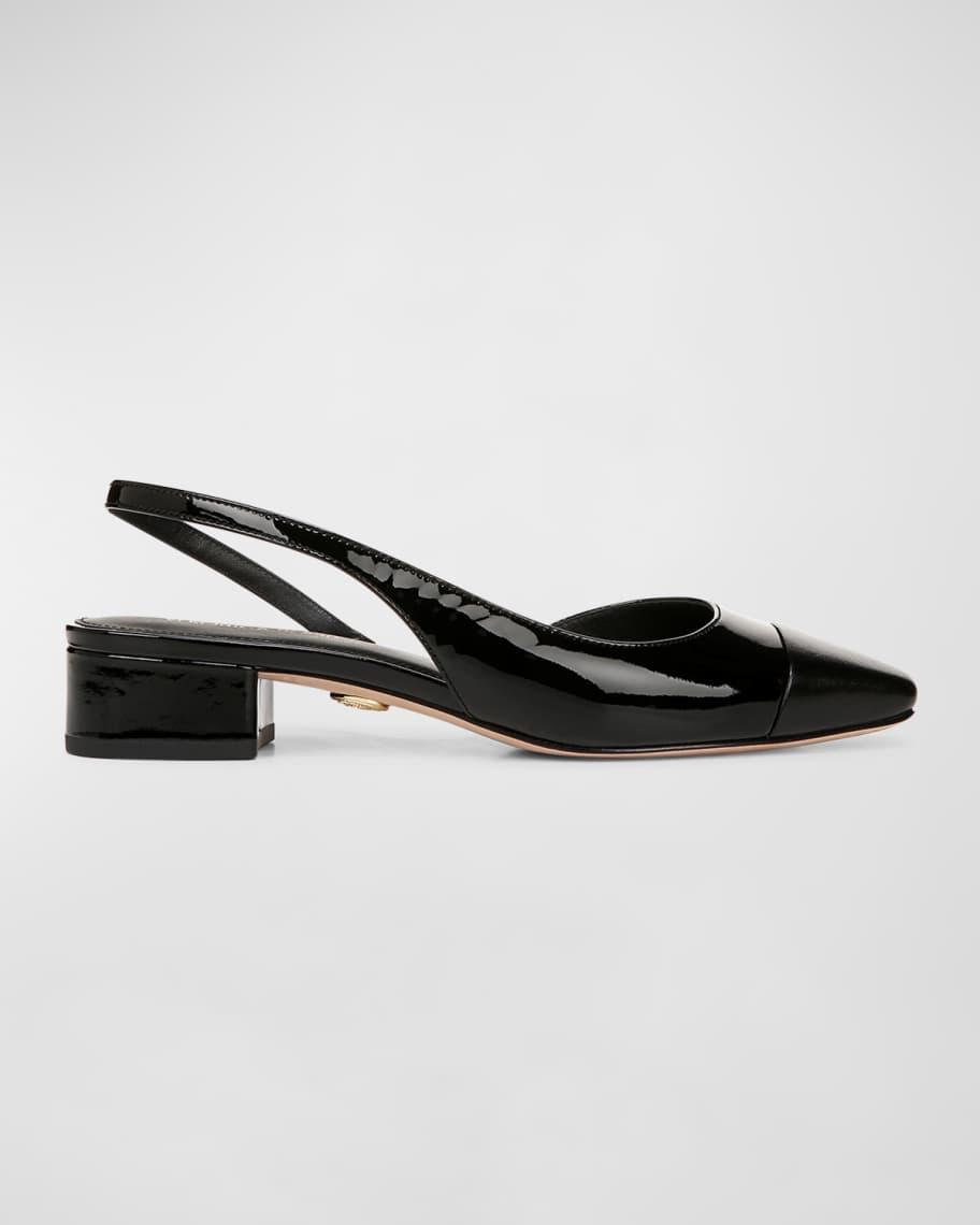 Cecile Mixed Leather Slingback Flats Product Image