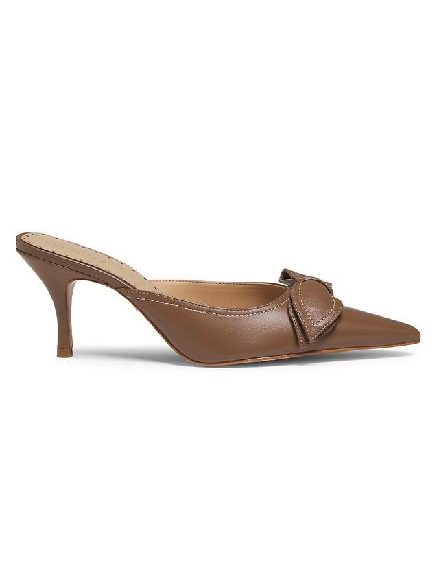 Womens Claire 75MM Bow Leather Mules Product Image