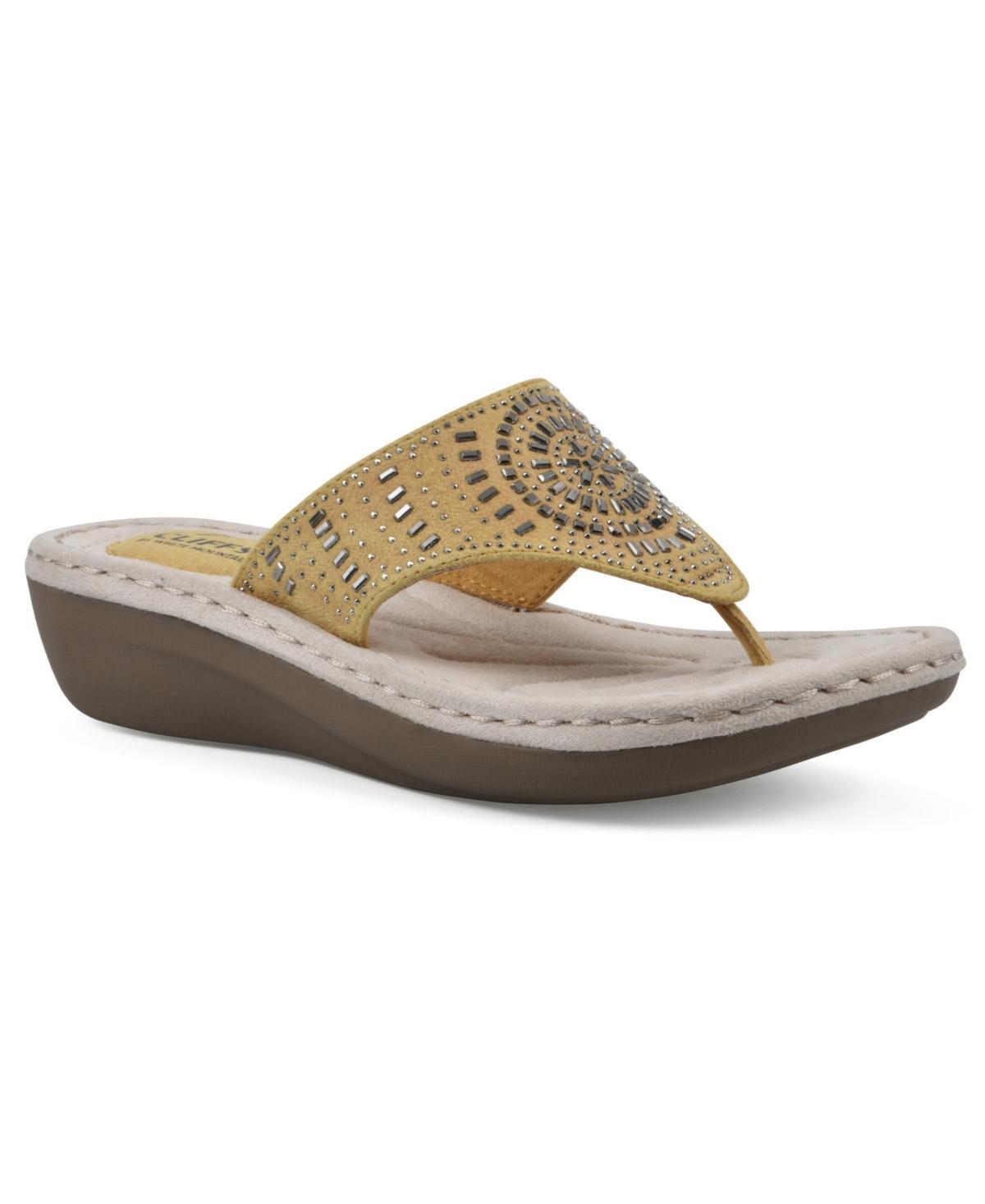 Womens Cliffs Mountain Cienna Wedge Thong Sandals Product Image