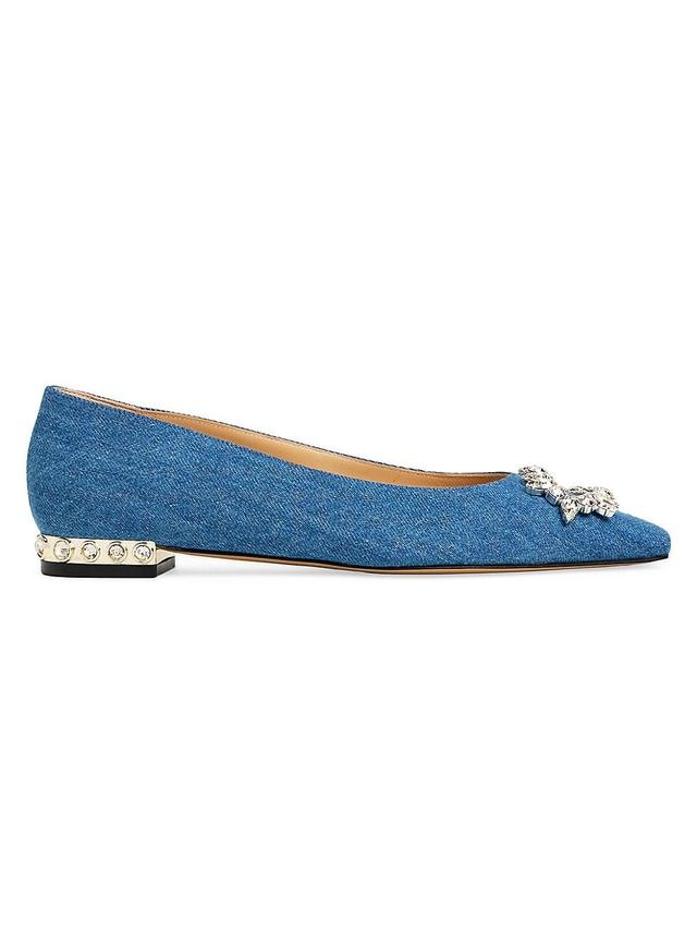 Womens Aurum Denim Ballet Flats Product Image