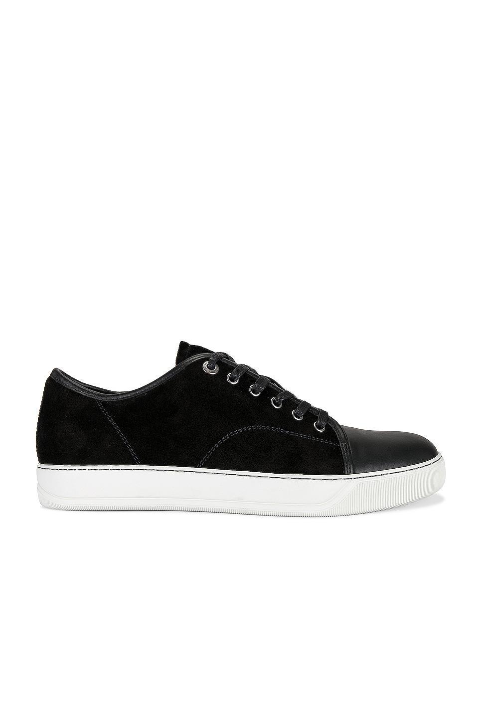 Lanvin Suede And Nappa Captoe Low Top Sneaker Product Image