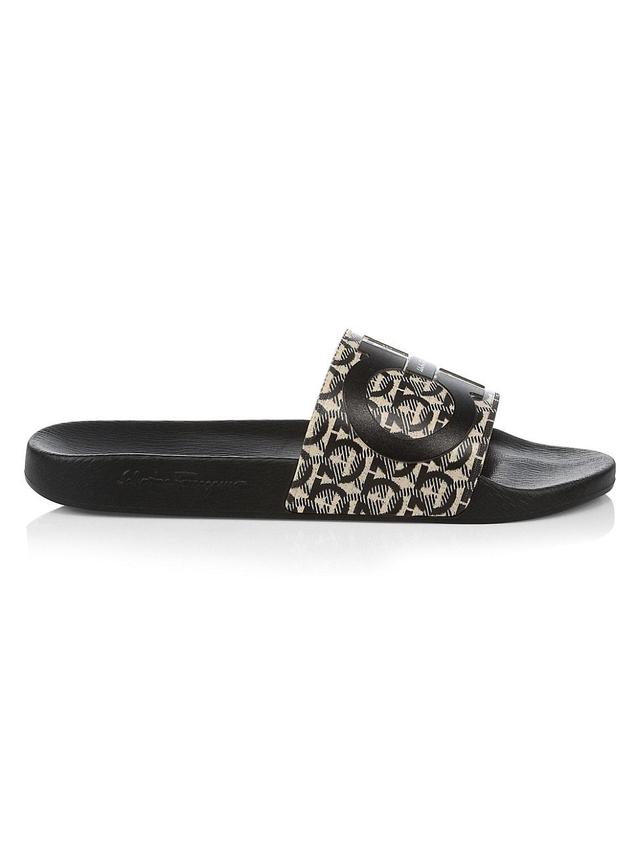 Mens Groove Print Logo Slide Sandals Product Image