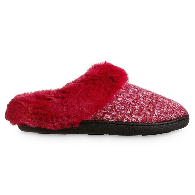 isotoner Sweater Knit Samantha Hoodback Womens Slippers Wild Pink Product Image