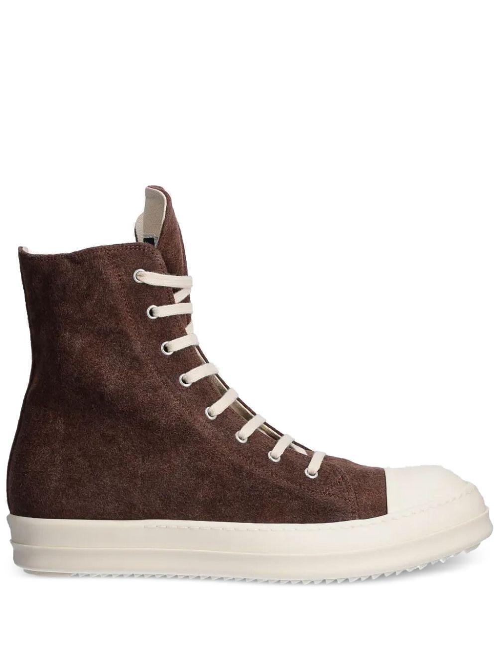 RICK OWENS DRKSHDW Brown Porterville Cotton Moleskin Sneaks Sneakers Product Image