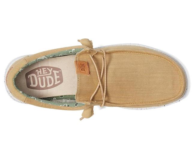 Hey Dude Wally Washed Canvas Mens Tan Oxford 8 M Product Image